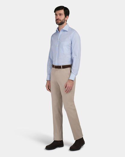 Camicissima Men’s Light Blue Striped Slim Fit Permanent Shirt