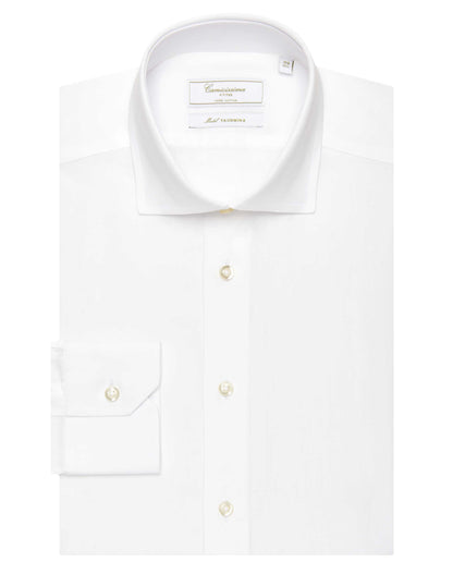 Camicissima Men’s White Easy-Care Permanent Cotton Shirt