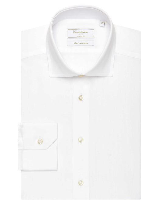Camicissima Men’s White Easy-Care Permanent Cotton Shirt