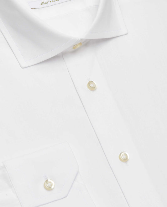 Camicissima Men’s White Easy-Care Permanent Cotton Shirt