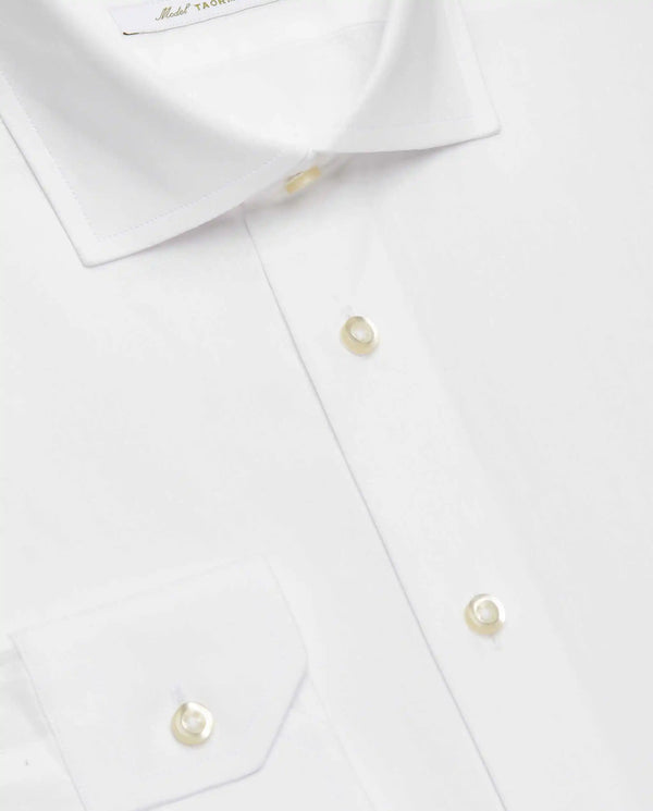 Camicissima Men’s White Easy-Care Permanent Cotton Shirt