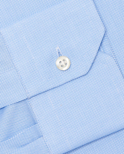 Camicissima Slim Fit Light Blue Self-Pattern Permanent Shirt