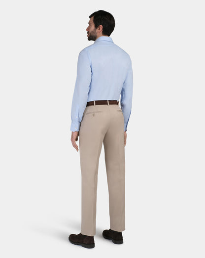 Camicissima Slim Fit Light Blue Self-Pattern Permanent Shirt