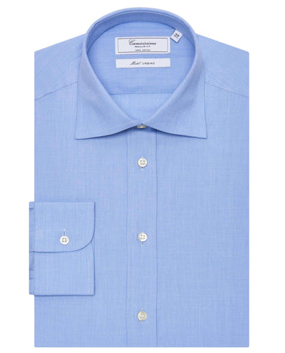 Men’s Azure Plain Regular Fit Permanent Shirt