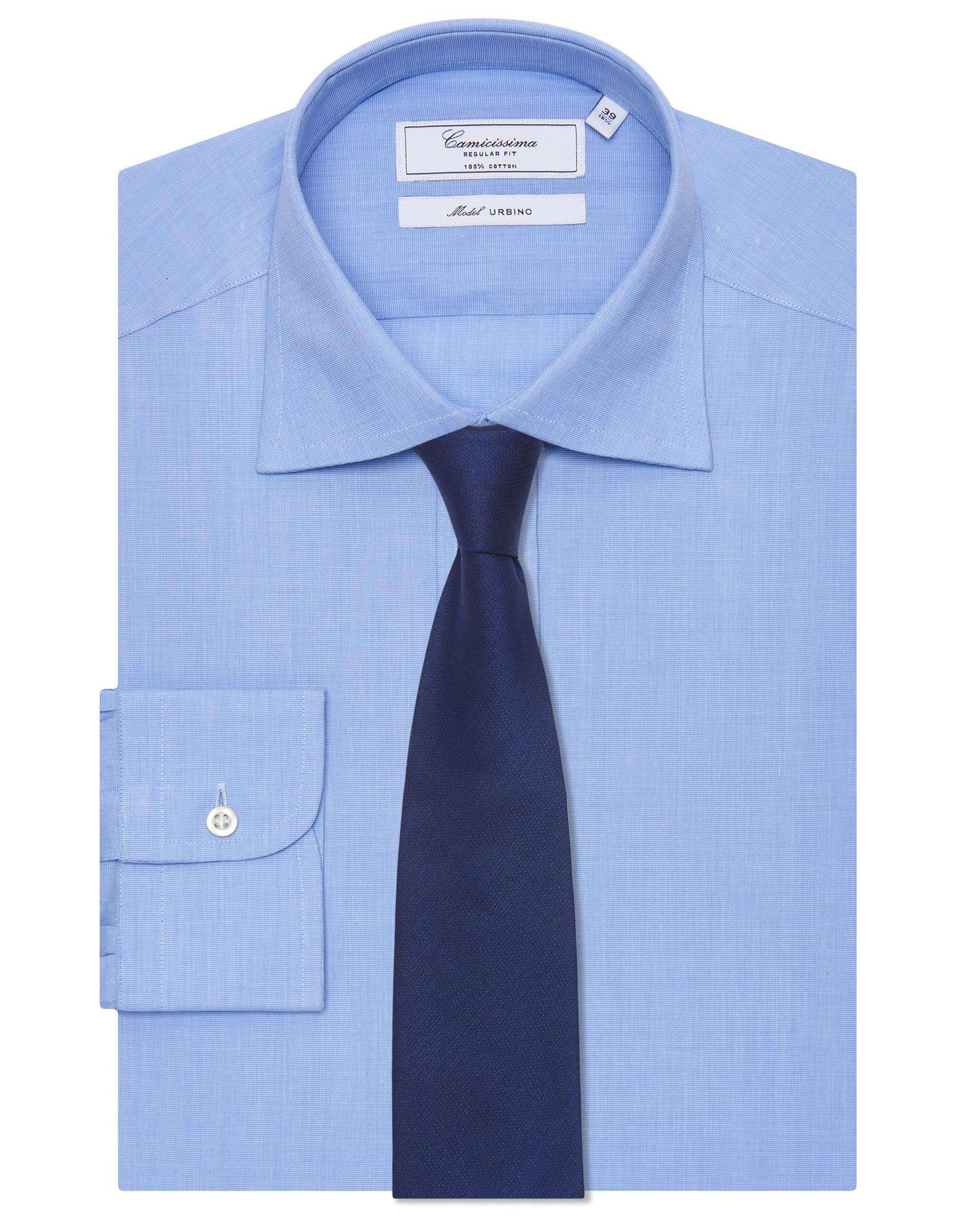 Men’s Azure Plain Regular Fit Permanent Shirt
