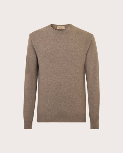 Camicissima Light Brown Blend Cashmere Crew Neck Sweater