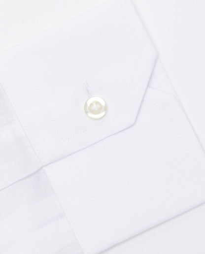 Slim Fit White Permanent Press Shirt for Men