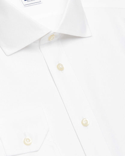 Camicissima Men’s Fitted Self-Pattern White Shirt – Non-Iron Permanent | Full Sleeves | Premium Finish