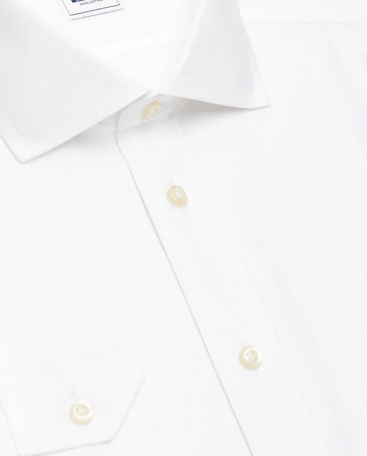 Camicissima Men’s Fitted Self-Pattern White Shirt – Non-Iron Permanent | Full Sleeves | Premium Finish