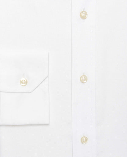 Camicissima Men’s White Self Non-Iron Permanent Fitted Cotton Shirt