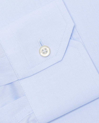 Camicissima Men’s Slim Fit Button-Down Shirt – Light Blue | Non-Iron Permanent | Full Sleeves