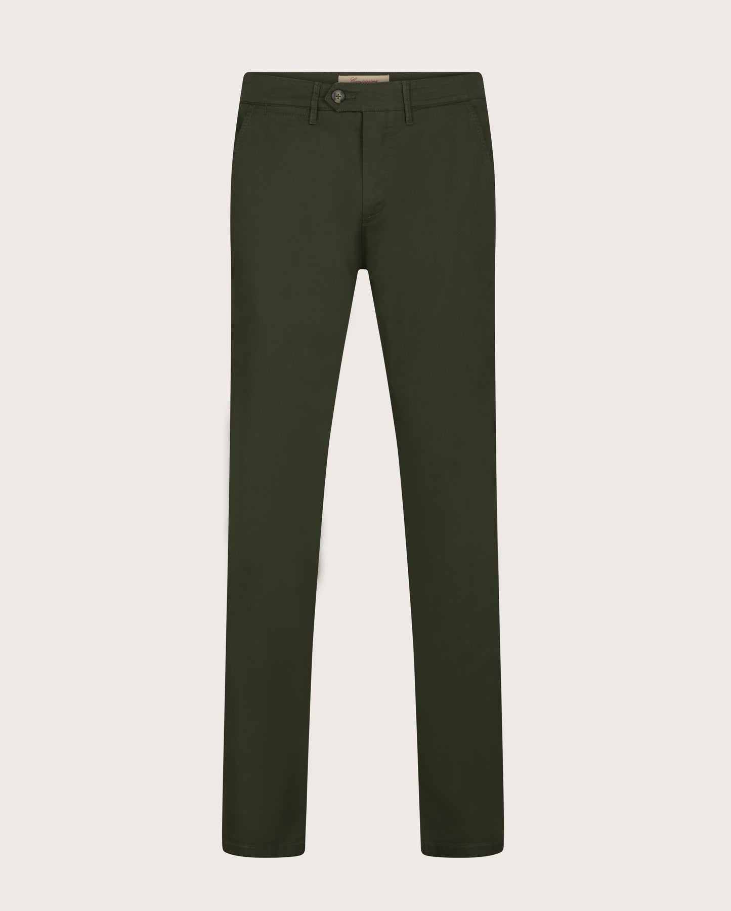 Camicissima Men's Twill Chino Pants - MILITARY | PLAIN