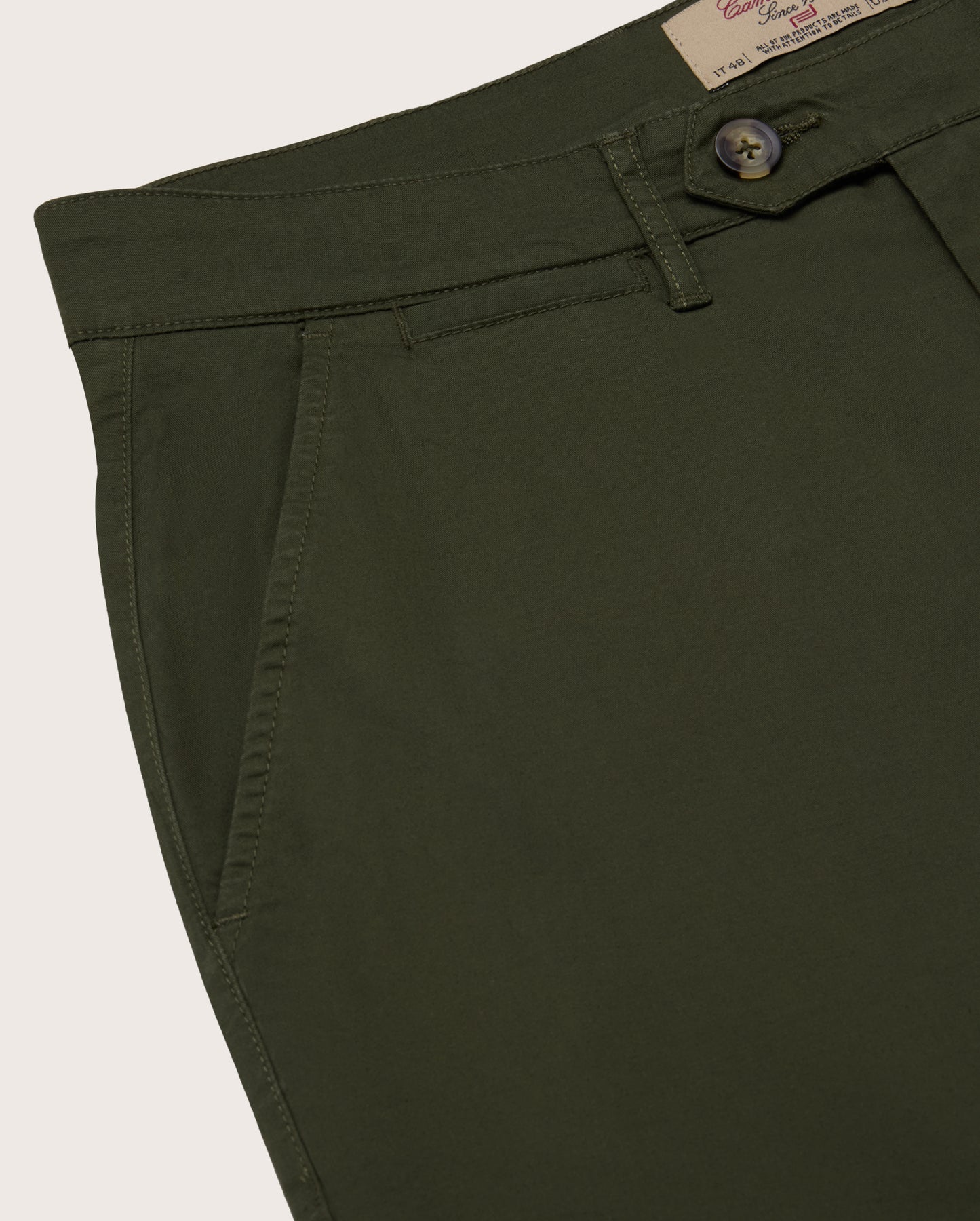 Camicissima Men's Twill Chino Pants - MILITARY | PLAIN