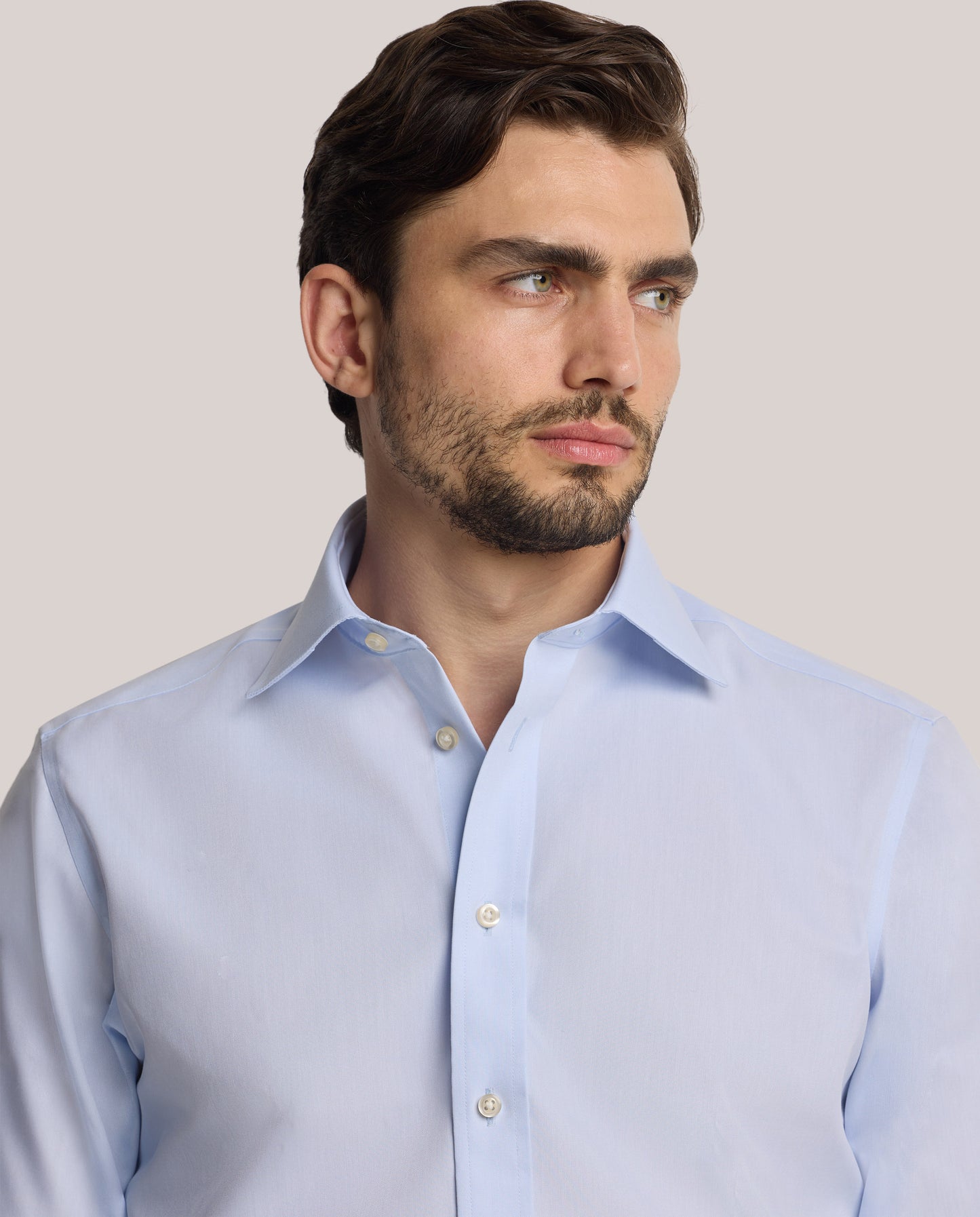 Camicissima Men’s Slim Fit Light Blue Non-Iron Permanent Cotton Shirt