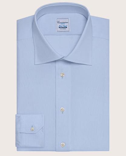 Camicissima Men’s Slim Fit Light Blue Non-Iron Permanent Cotton Shirt