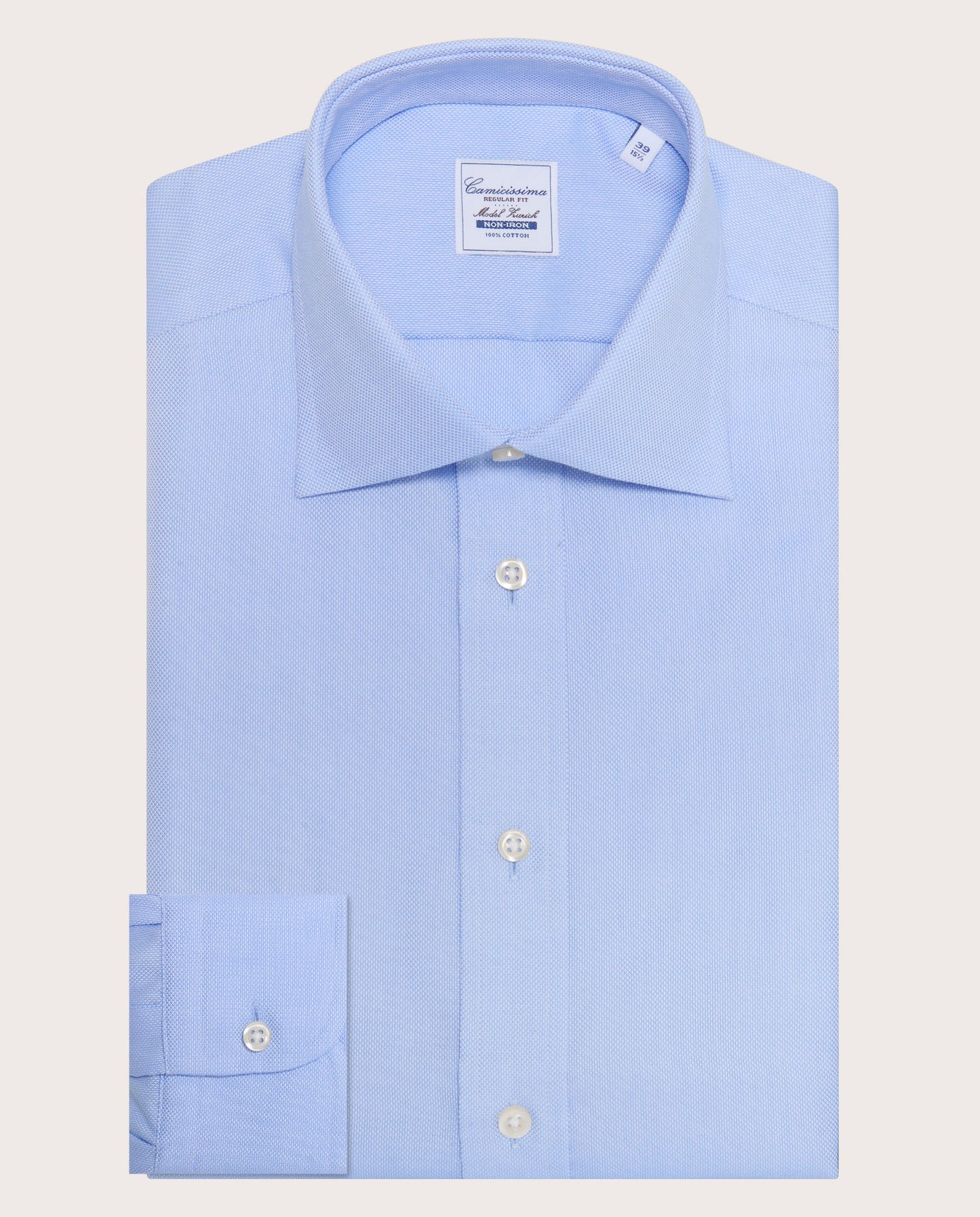 Camicissima Men’s Self-Designed Non-Iron Permanent Regular Fit Cotton Shirt