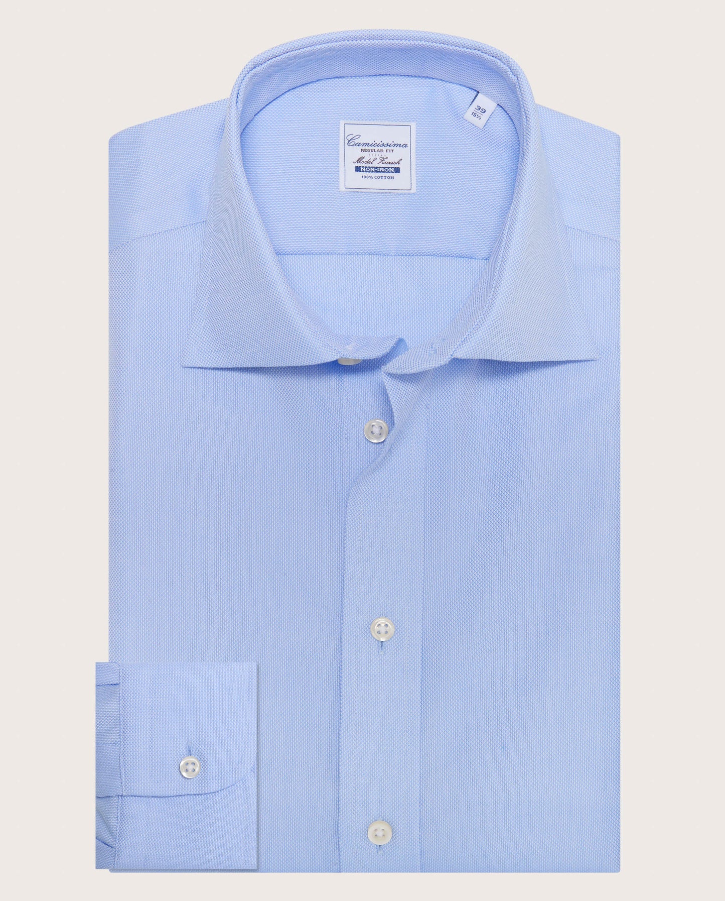 Camicissima Men’s Self-Designed Non-Iron Permanent Regular Fit Cotton Shirt