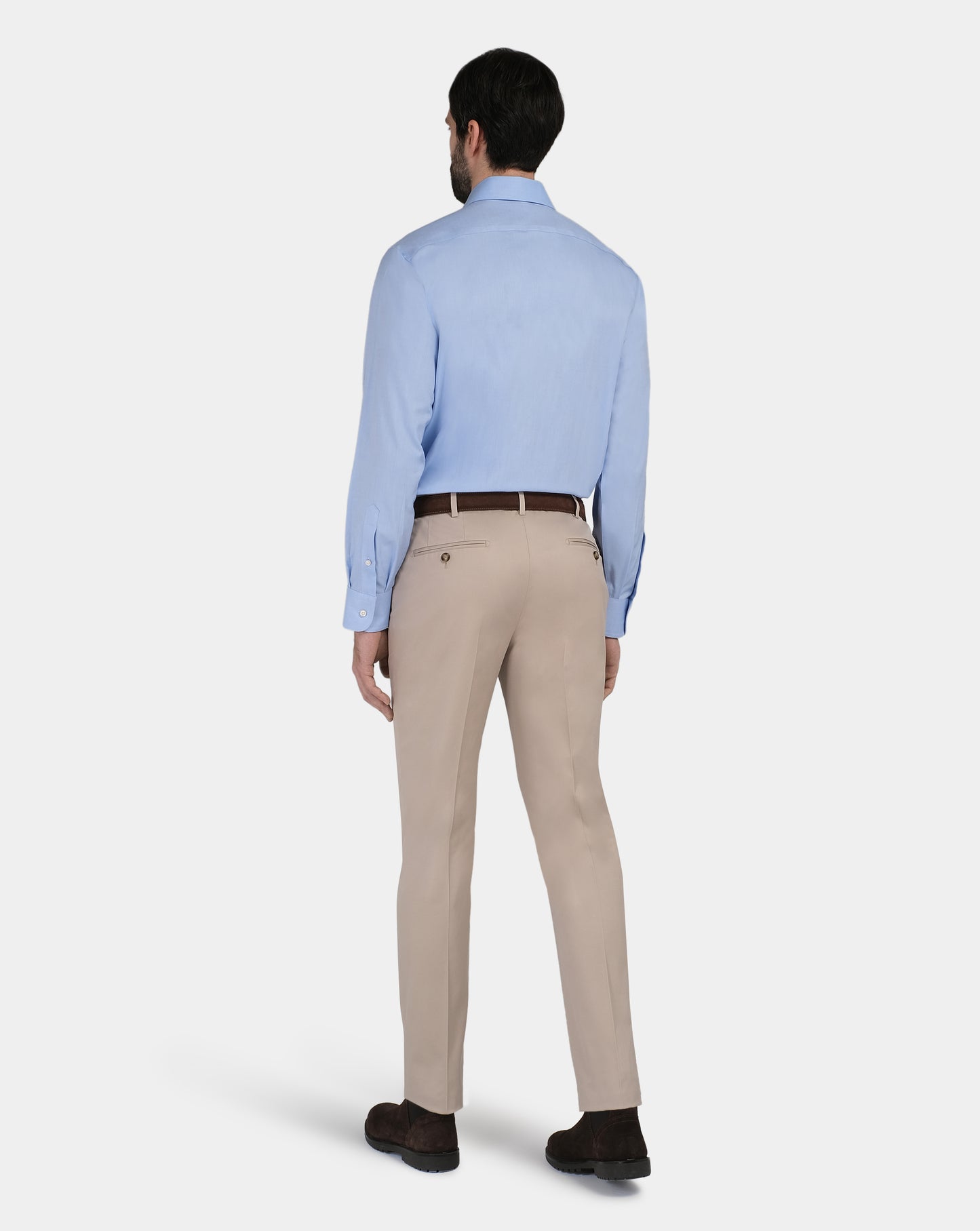 Camicissima Men’s Regular Fit Self-Textured Shirt – Light Blue | Non-Iron Permanent | Full Sleeves
