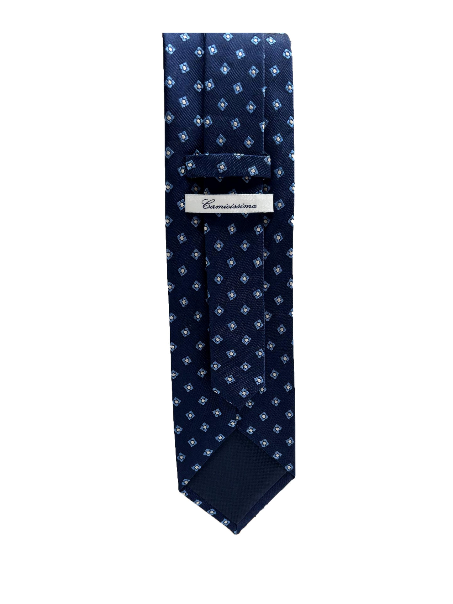 Camicissima Blue Navy Jacquard 100% Silk Tie – Elegant Party & Office Look