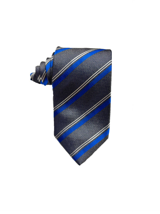 Camicissima Blue Regimental 100% Silk Tie –  Elegant Party & Office Look