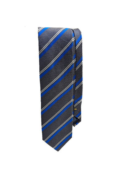 Camicissima Blue Regimental 100% Silk Tie –  Elegant Party & Office Look