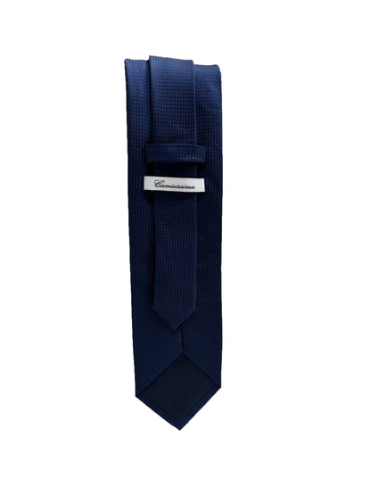 Camicissima Dark Blue Plain 100% Silk Tie – Elegant Party & Office Look