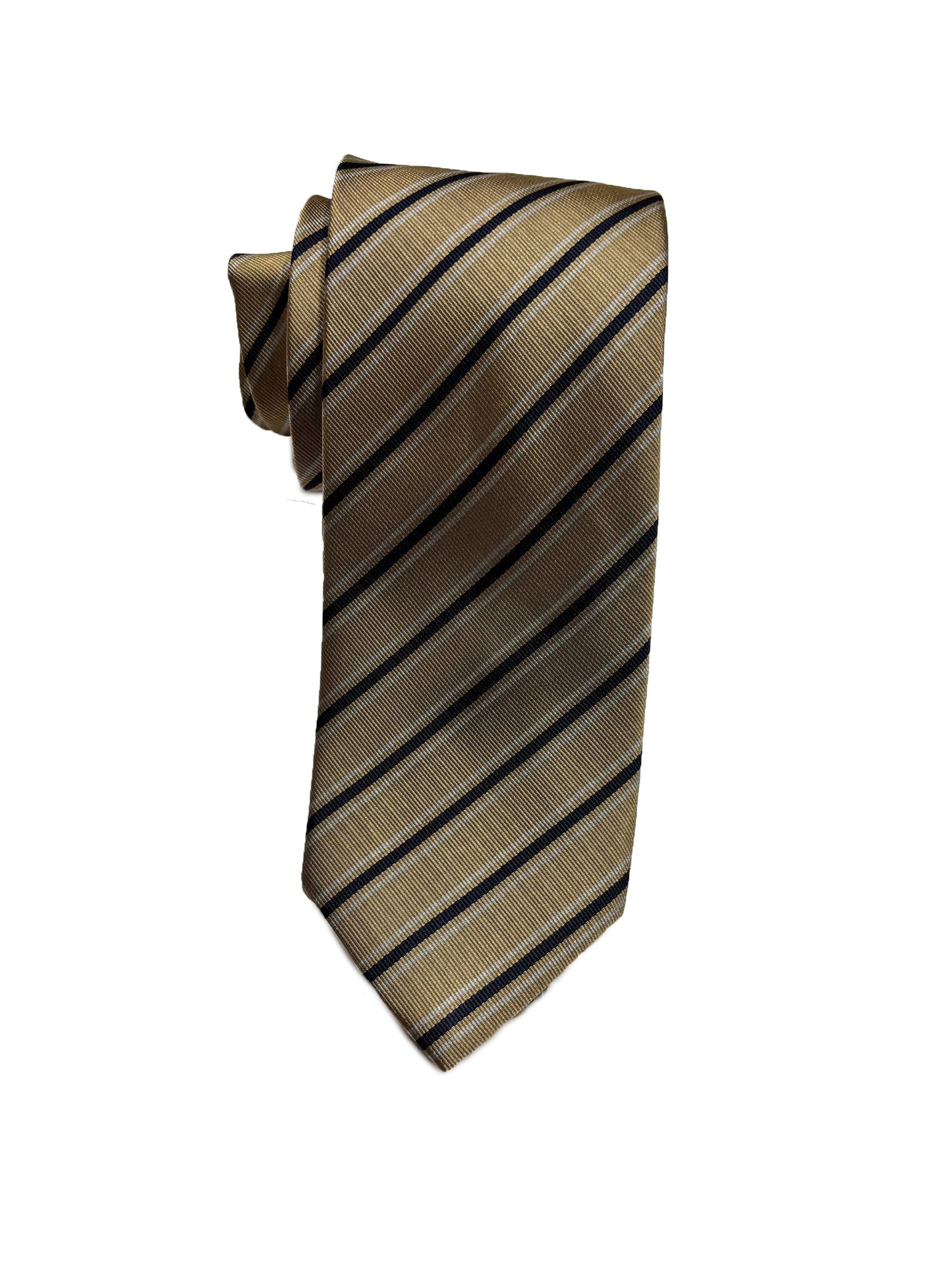 Camicissima  Regimental Beige 100% Silk Tie – Elegant Party & Office Look