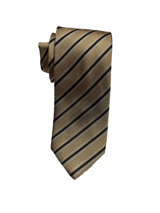 Camicissima  Regimental Beige 100% Silk Tie – Elegant Party & Office Look