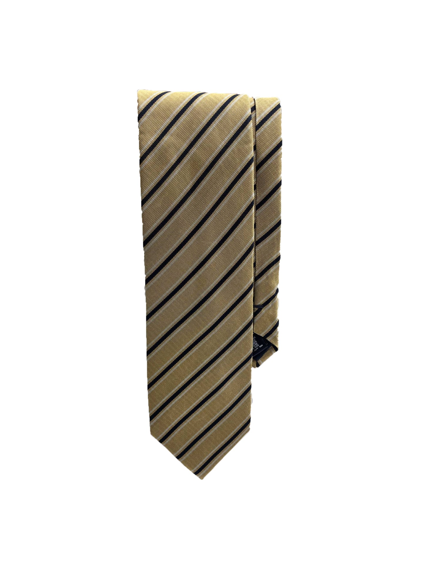 Camicissima  Regimental Beige 100% Silk Tie – Elegant Party & Office Look