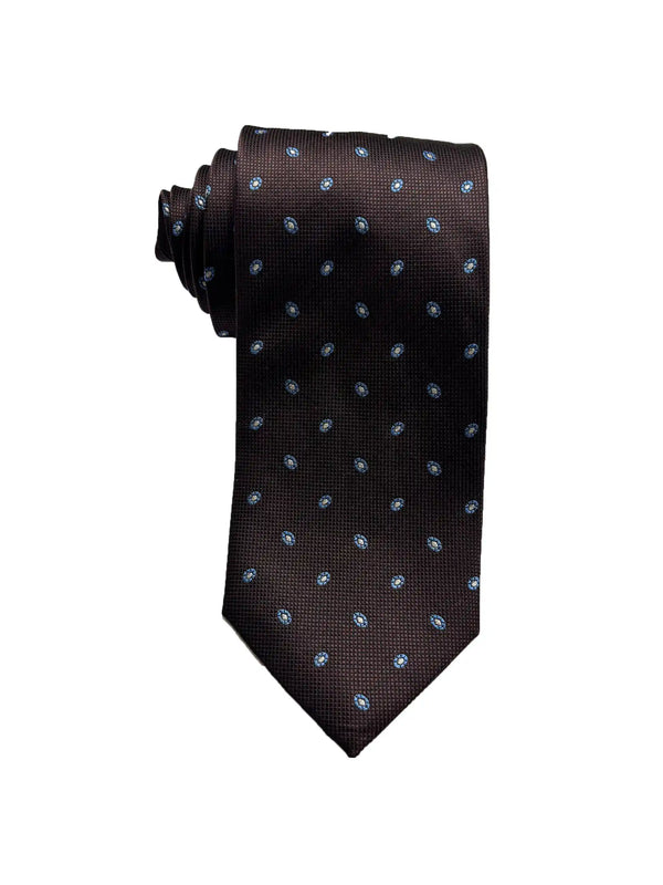 Camicissima Brown Jacquard 100% Silk Soft Tie – Elegant Party & Office Look