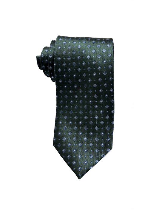 Camicissima Green Jacquard 100% Silk Tie – Elegant Party & Office Look