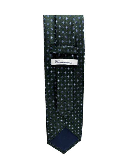 Camicissima Green Jacquard 100% Silk Tie – Elegant Party & Office Look