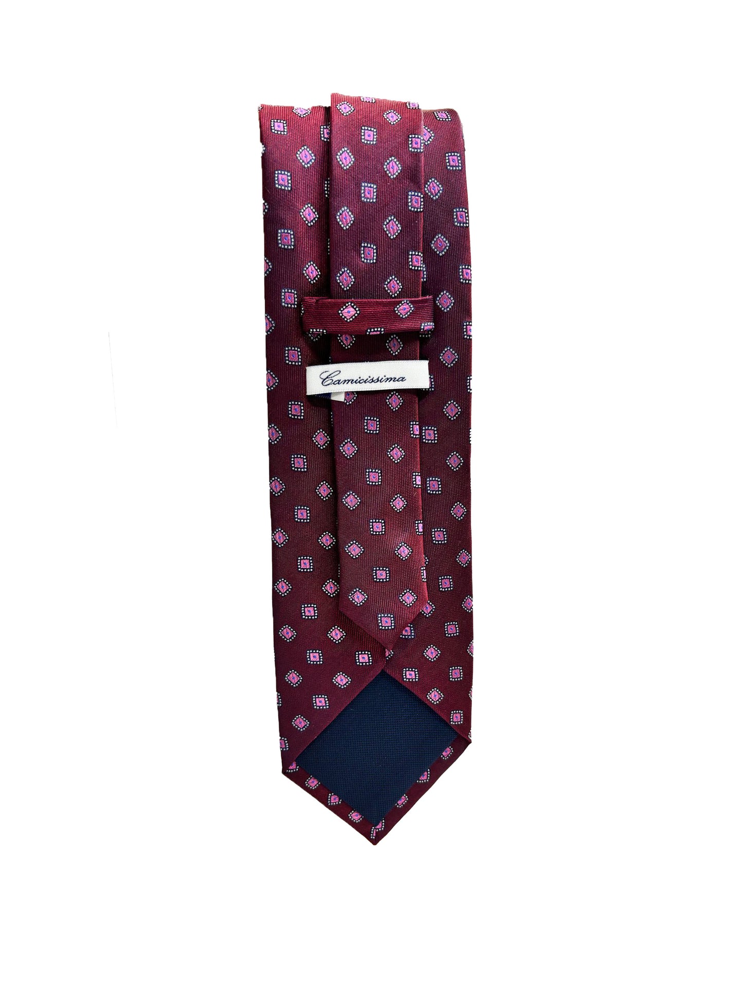 Camicissima Bordeaux Jacquard 100% Silk Tie – Elegant Party & Office Look