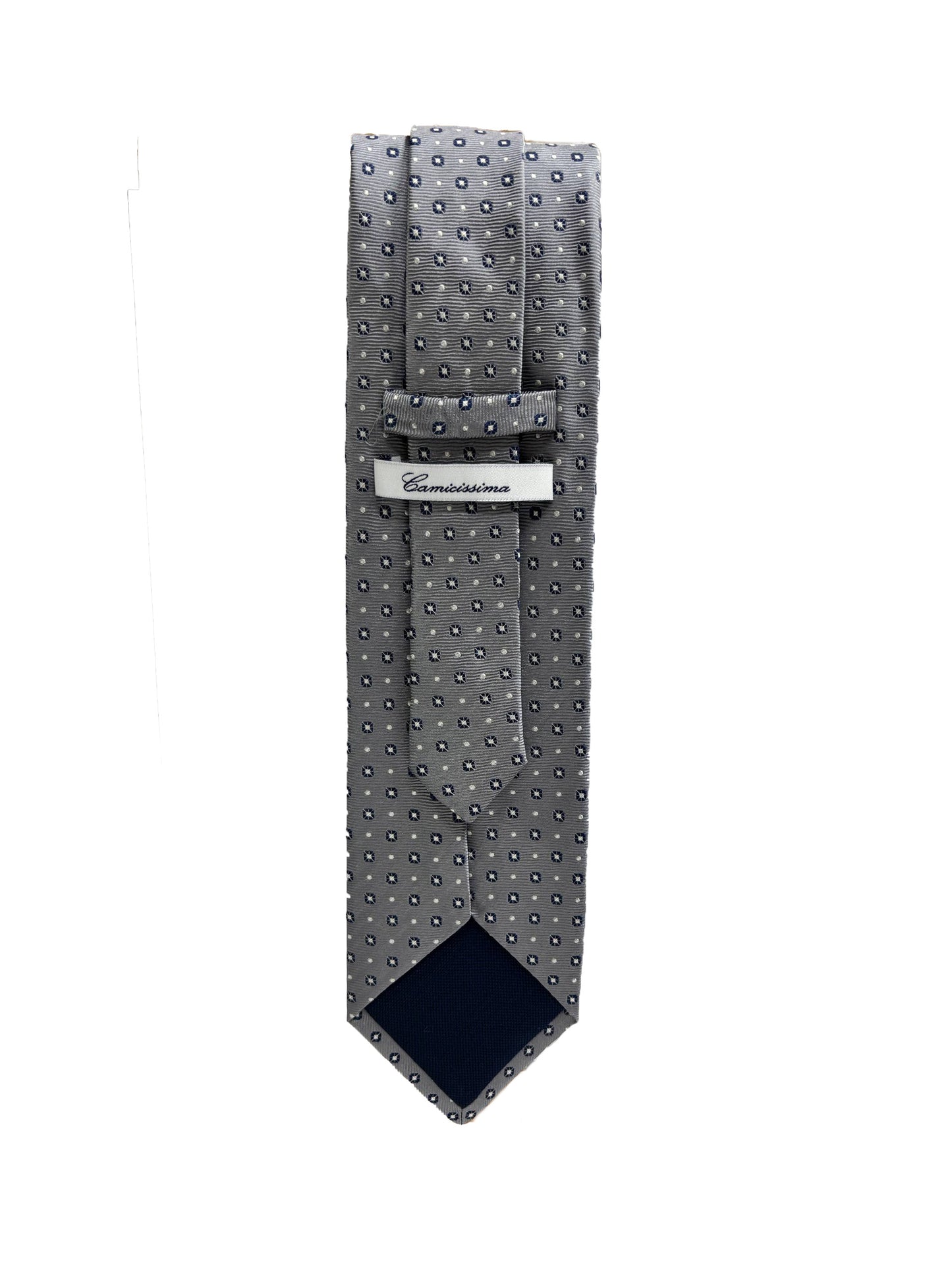 Camicissima Grey Jacquard 100% Silk Tie– Elegant Party & Office Look
