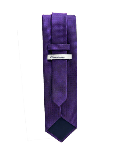 Camicissima Purple Plain 100% Silk Tie – Elegant Party & Office Look
