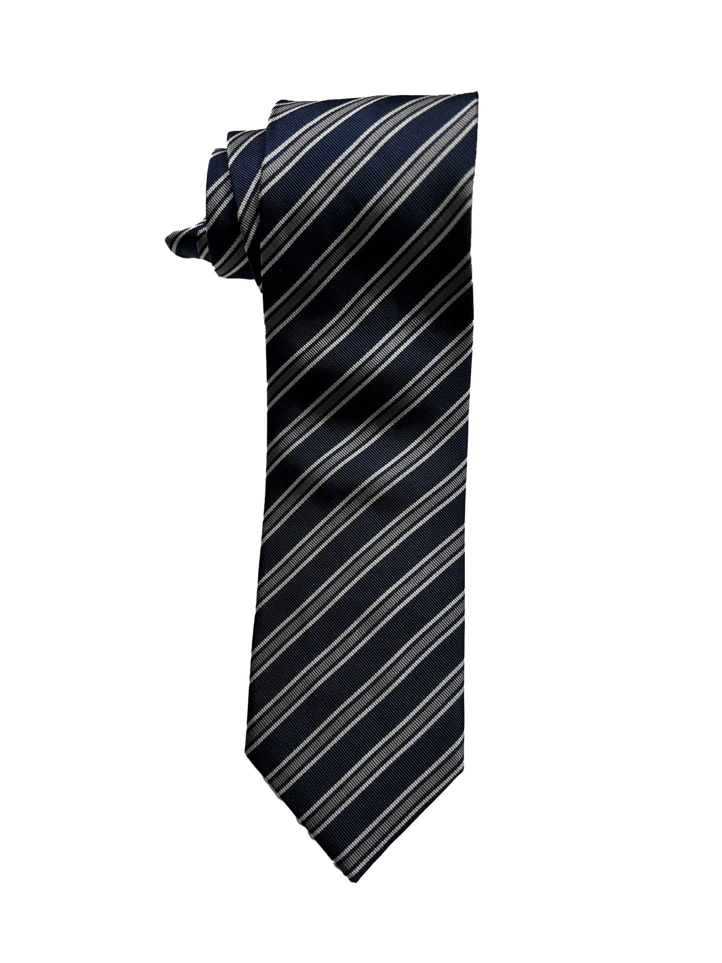 Camicissima Blue Navy Regimental100% Silk Tie – Elegant Party & Office Look