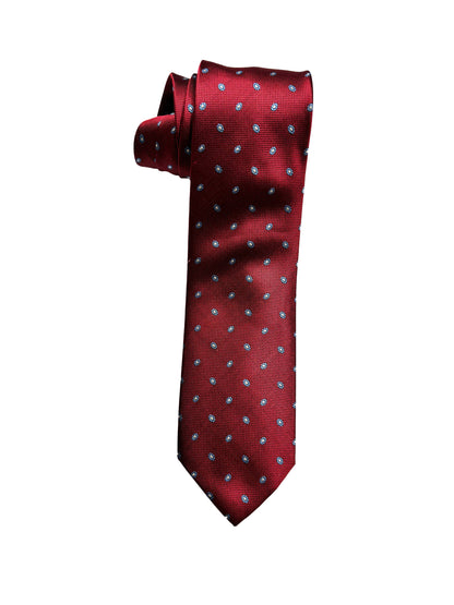 Camicissima Red Jacquard 100%  Silk Tie – Elegant Party & Office Look