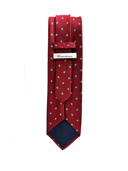 Camicissima Red Jacquard 100%  Silk Tie – Elegant Party & Office Look