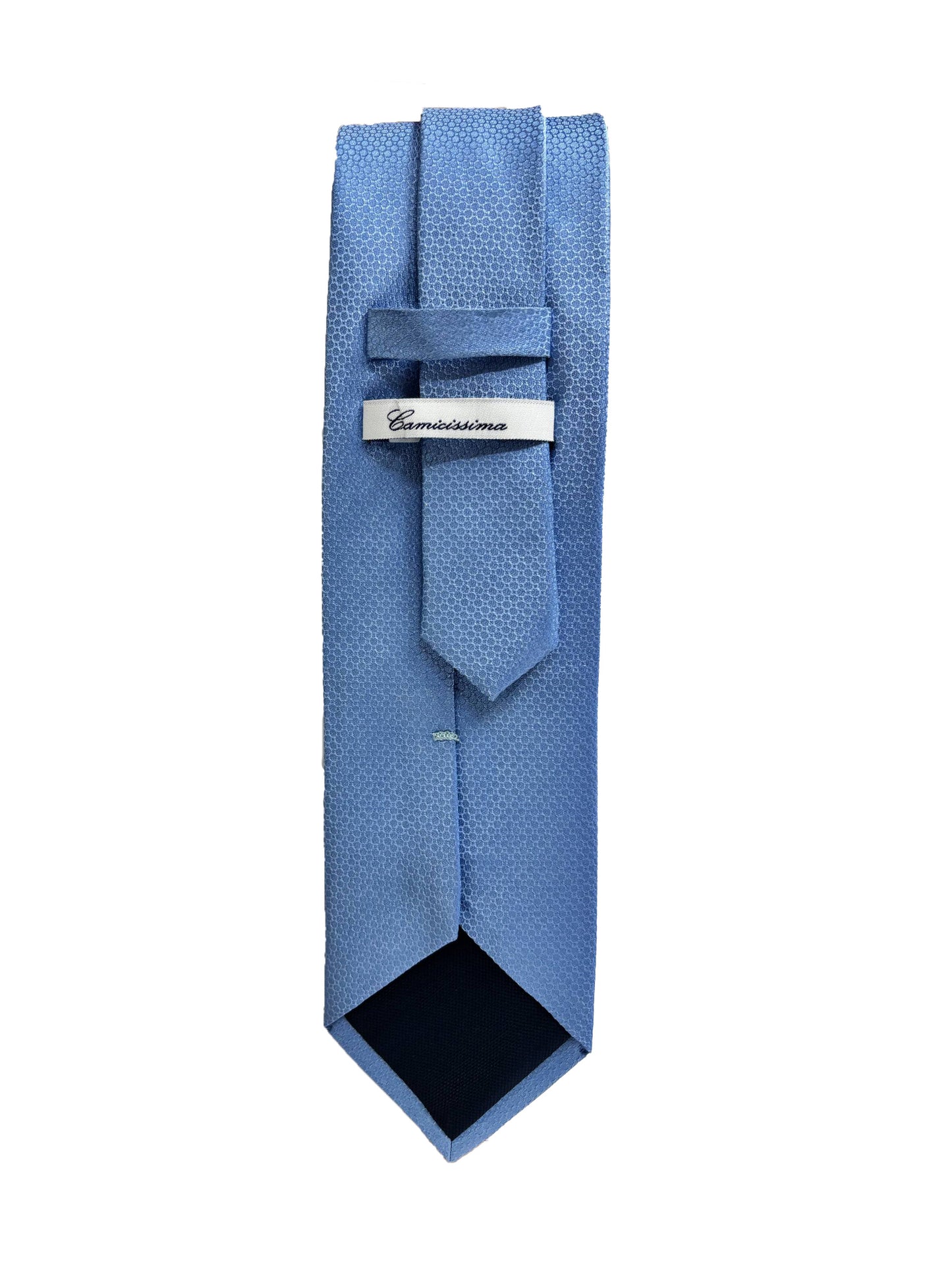 Camicissima Blue Plain 100% Silk Tie – Elegant Party & Office Look