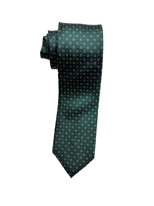Camicissima Green Jacquard 100% Silk Tie – Elegant Party & Office Look