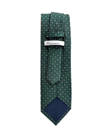 Camicissima Green Jacquard 100% Silk Tie – Elegant Party & Office Look