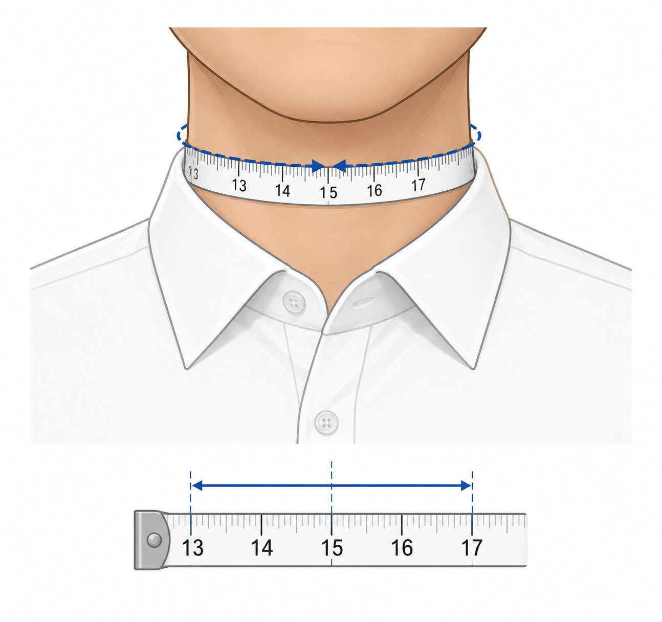 How to measure neck size